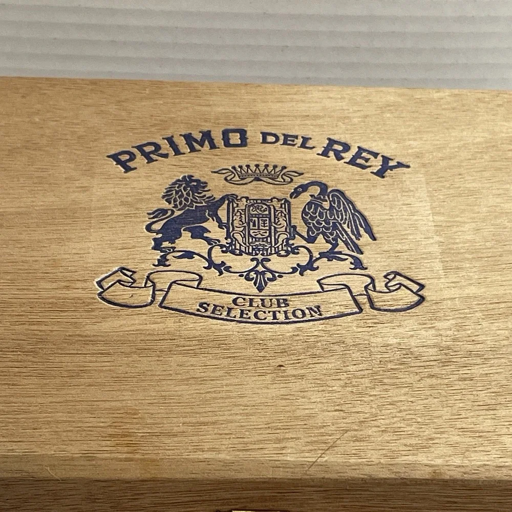 Cigar Box 'Primo Del Rey' 25 Aristocrats Hand Made Club Selection Wood Empty Box